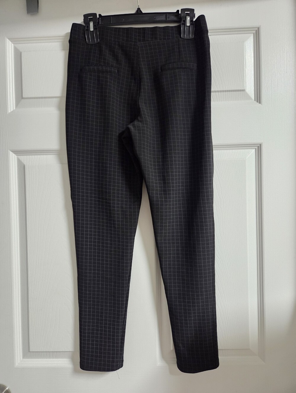 Maze Womens Black/White Windowpane Lined Like Sweats Leggings Size L - Picture 8 of 8